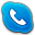 Skype Phone Blue Icon 32x32 png